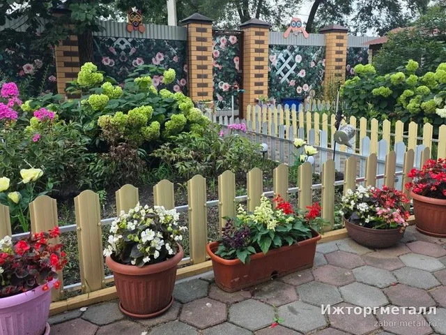 Декоративный заборчик Садовый заборчик бежевый 50 см 98 мм на участке, фото покупателя