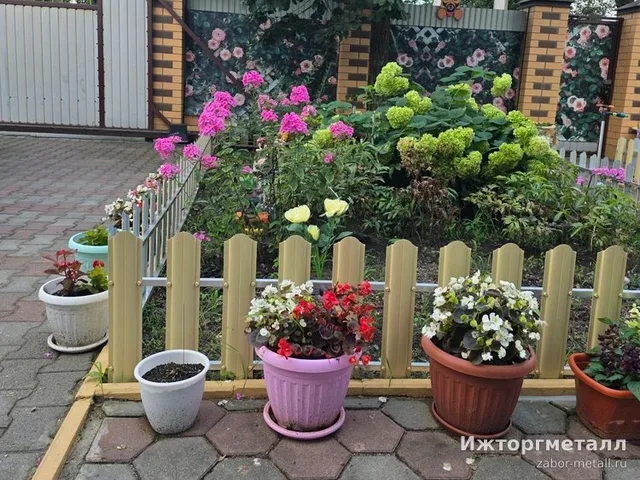 Декоративный заборчик Садовый заборчик бежевый 50 см 98 мм на участке, фото покупателя
