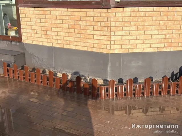 Декоративный заборчик Садовый заборчик коричневый 50 см 98 мм на участке, фото покупателя